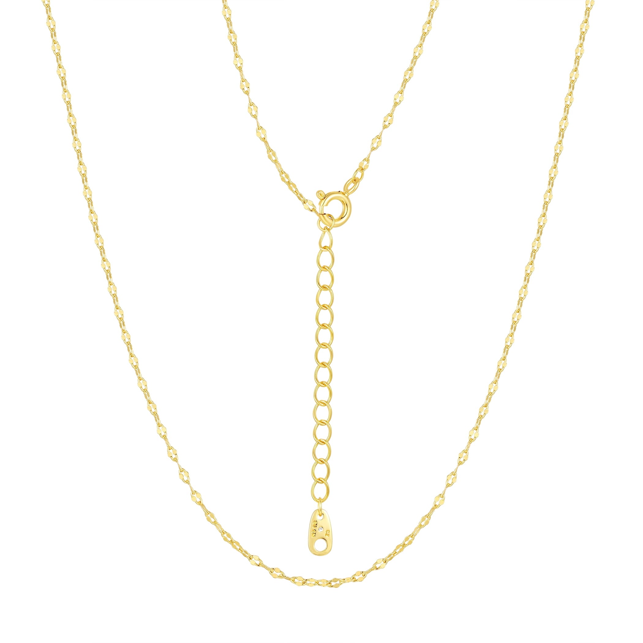Believe by Brilliance W Triple Chain Initial Necklace Set in 14KT Gold Flash Plated Brass