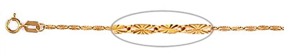 Brilliance 14KT Yellow Gold 18" Star Cable Chain