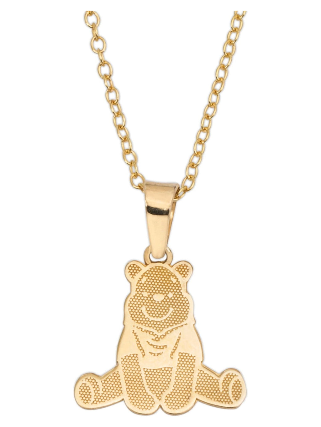 Disney, Girl's/Tween 10K Yellow-Gold Winnie the Pooh Pendant Necklace, 18" Chain