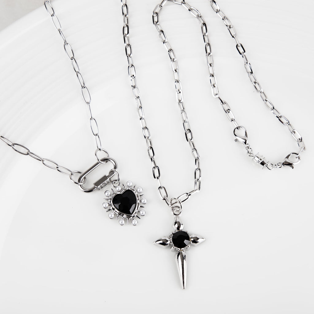 Cousin DIY Silver Paperclip Chain with Carabiner Pendant, 18"+3" Extender, Metal, Adult, 69995781