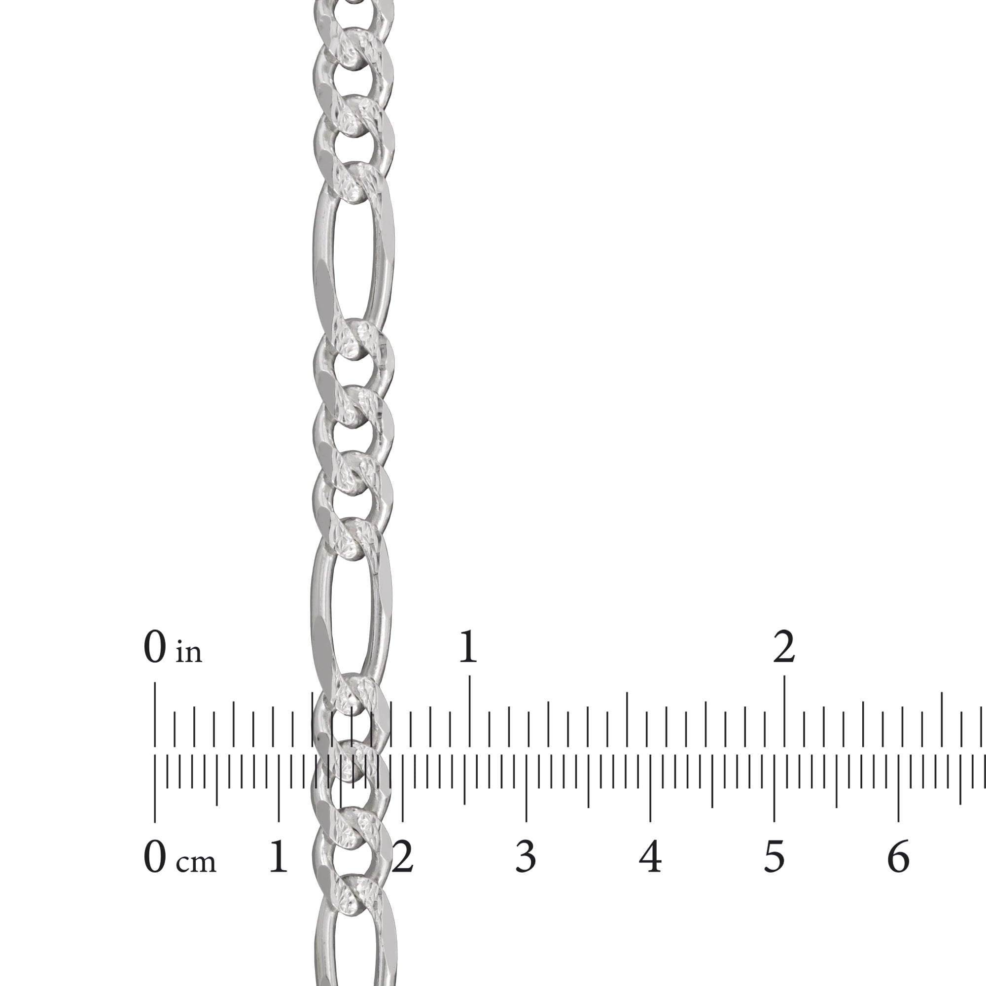 Brilliance Fine Jewelry Sterling Silver Figaro Necklace, 22 in, 3+1 Chain Pattern